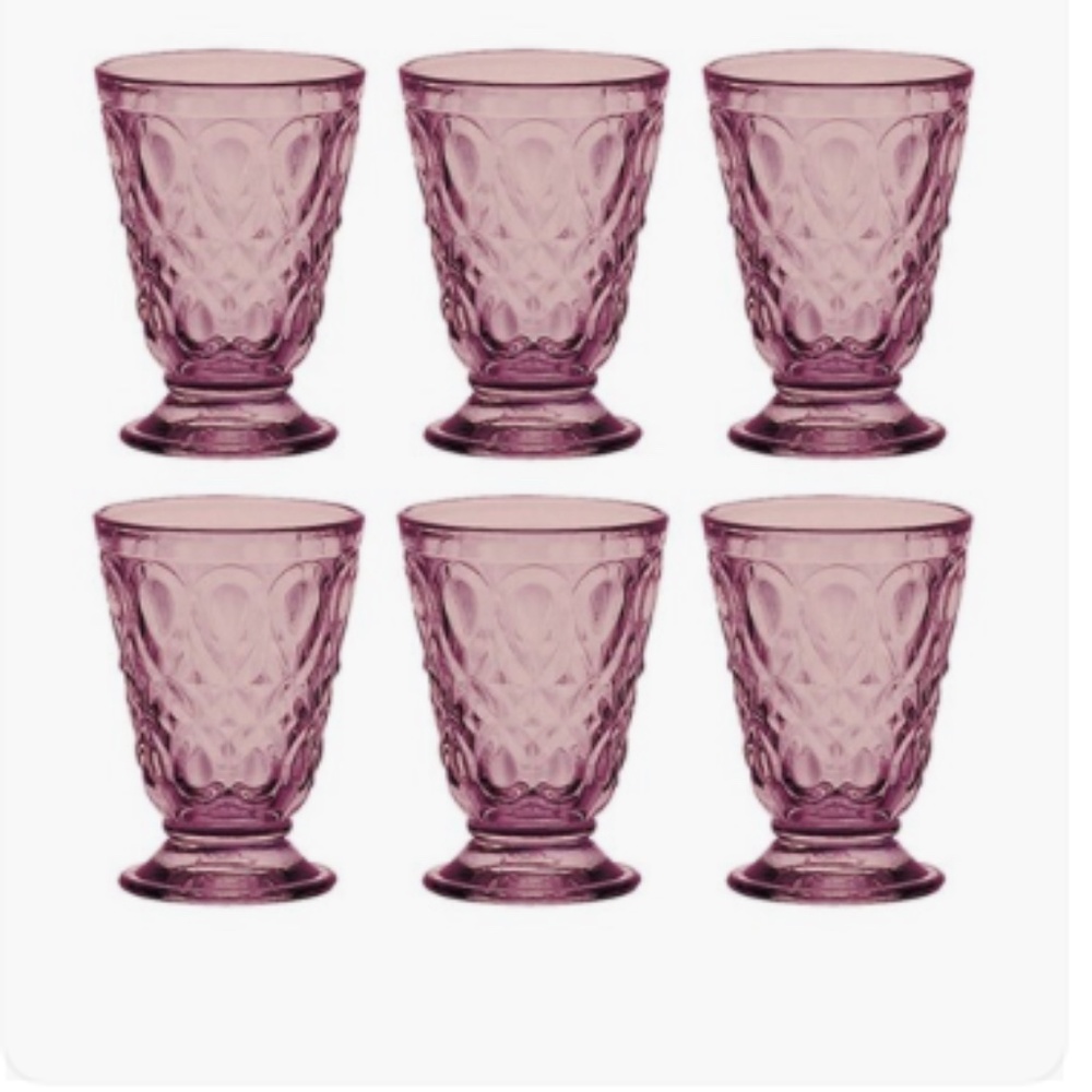 La Rochere Lyonnais Tumbler - Amethyst color - Set of 6 NIB